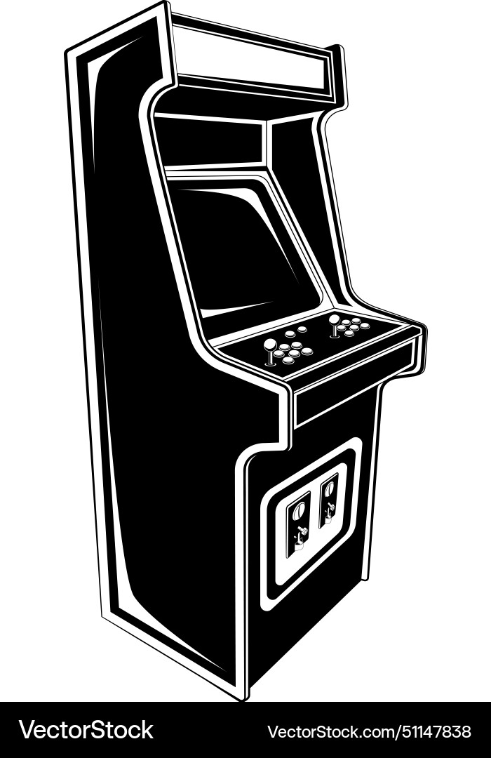 Arcade game arcade machine 2 player Royalty Free Vector