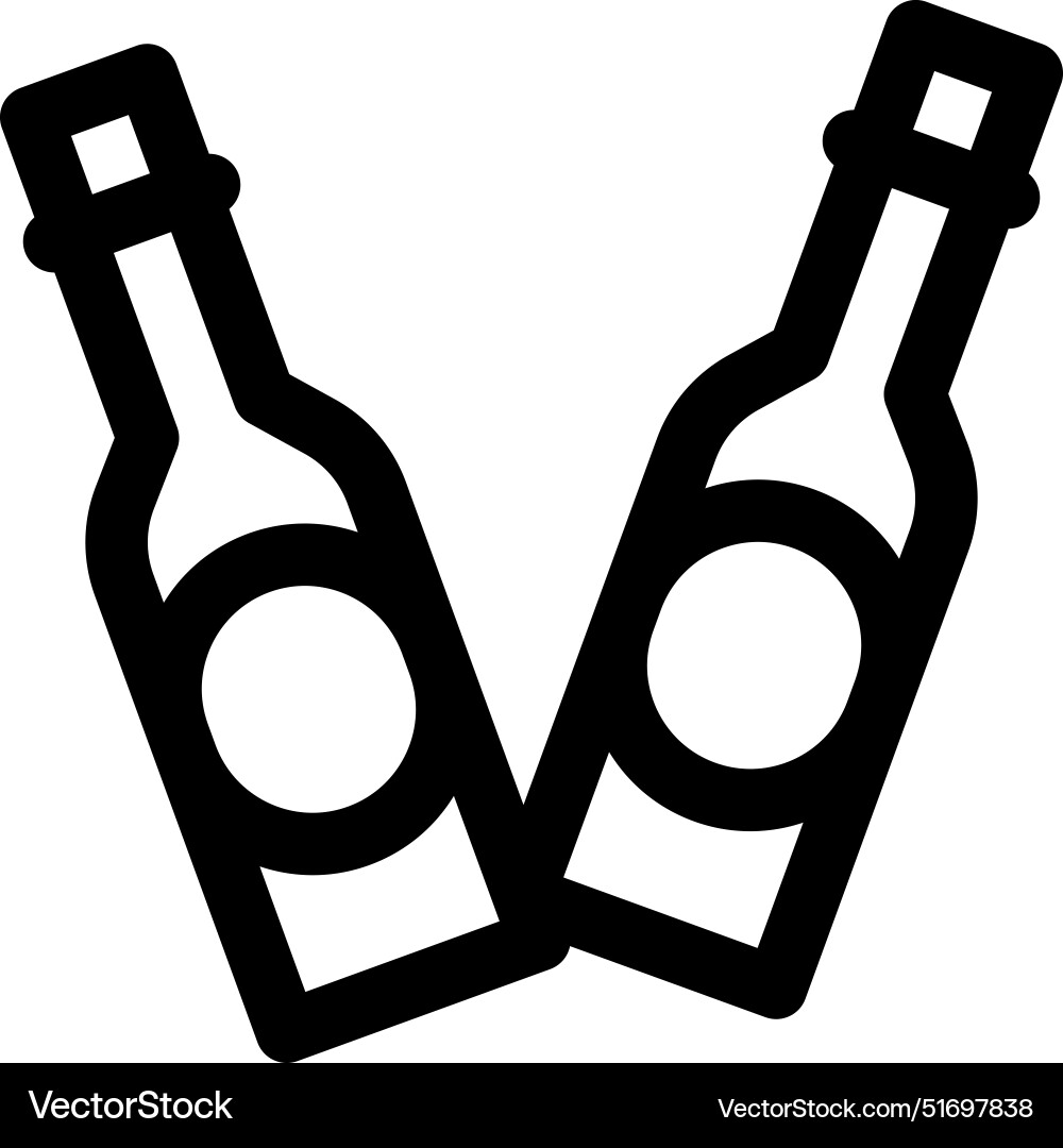 Bottles icon thin linear style design isolated Vector Image