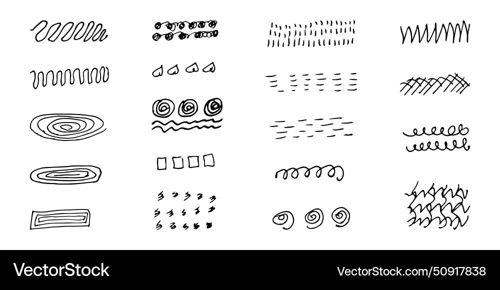 Brushes and elements for notes highlighting text Vector Image
