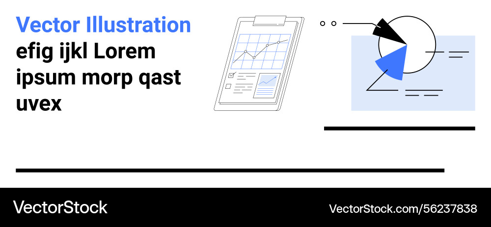Data analytics concept with chart clipboard Data analytics concept with chart clipboard Vector Image