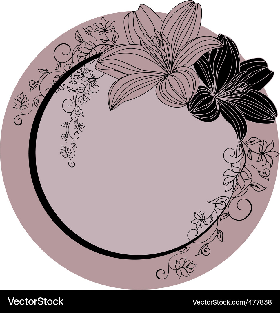 Elegant Lily on Dark Background Vector Image