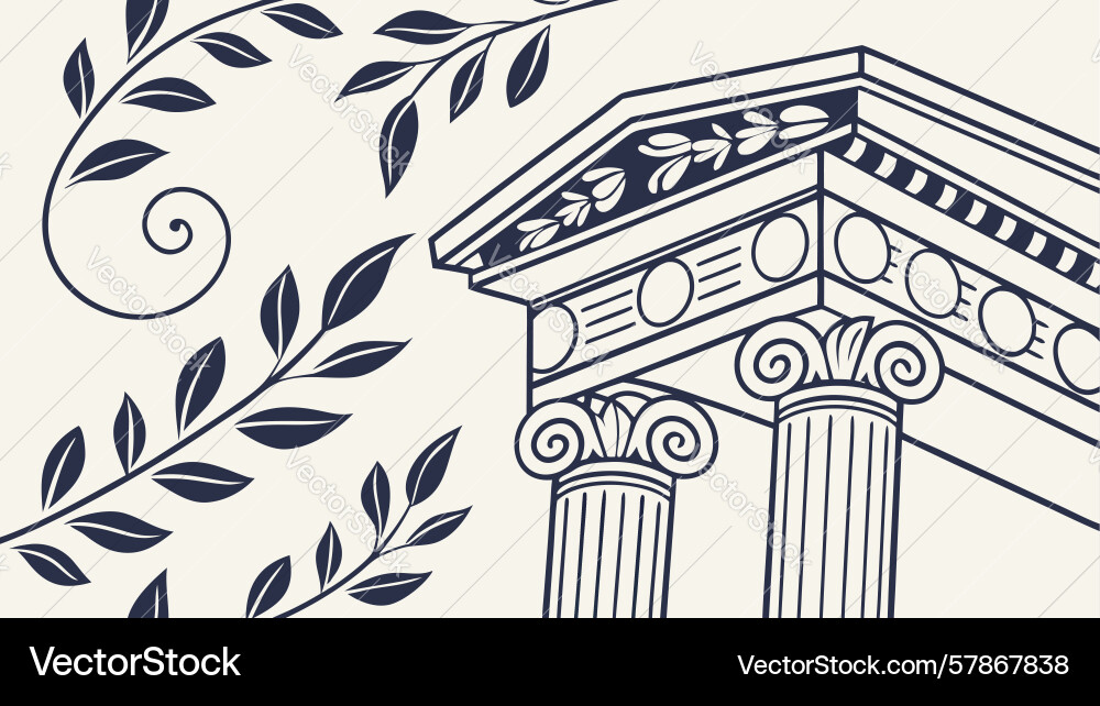 Greek architecture scrollwork seamless pattern Vector Image