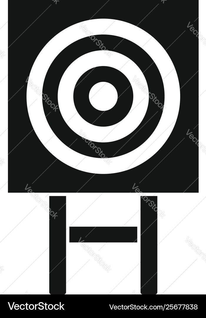 Paper arch target icon simple style Paper arch target icon simple style vector image