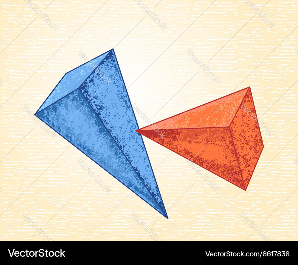 Pyramids on a canvas background Vector Image
