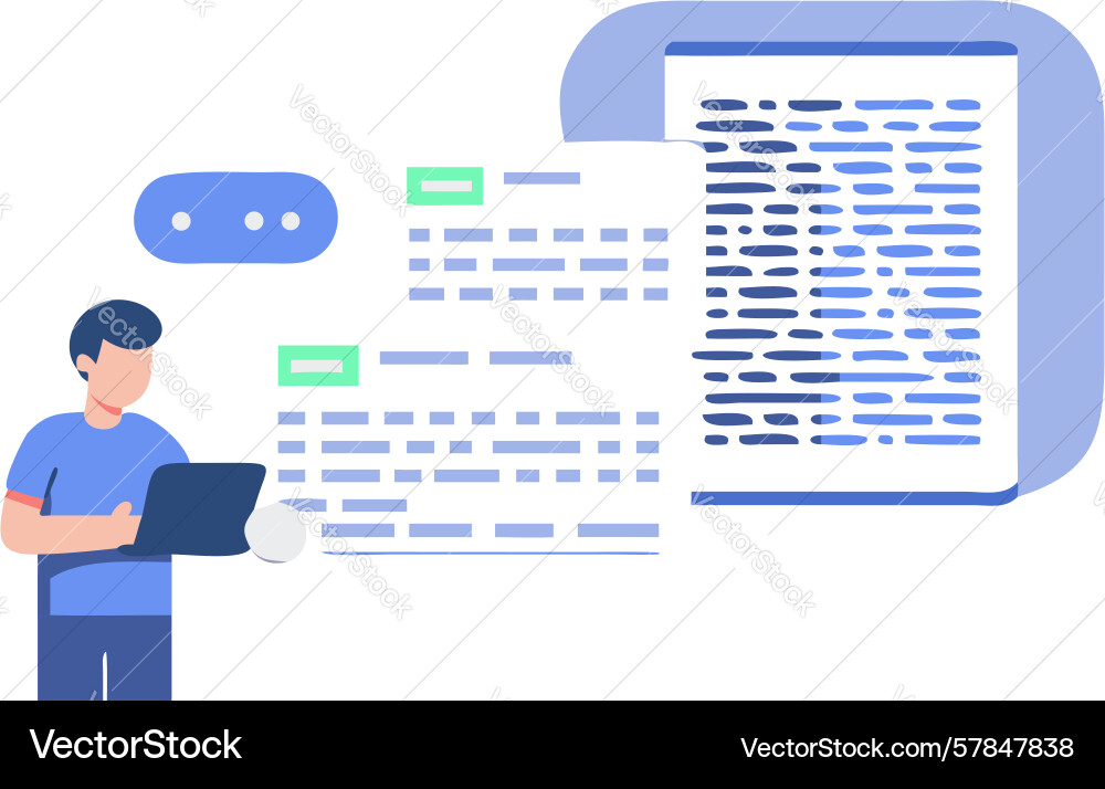 Seamless coding and development workflow vector image