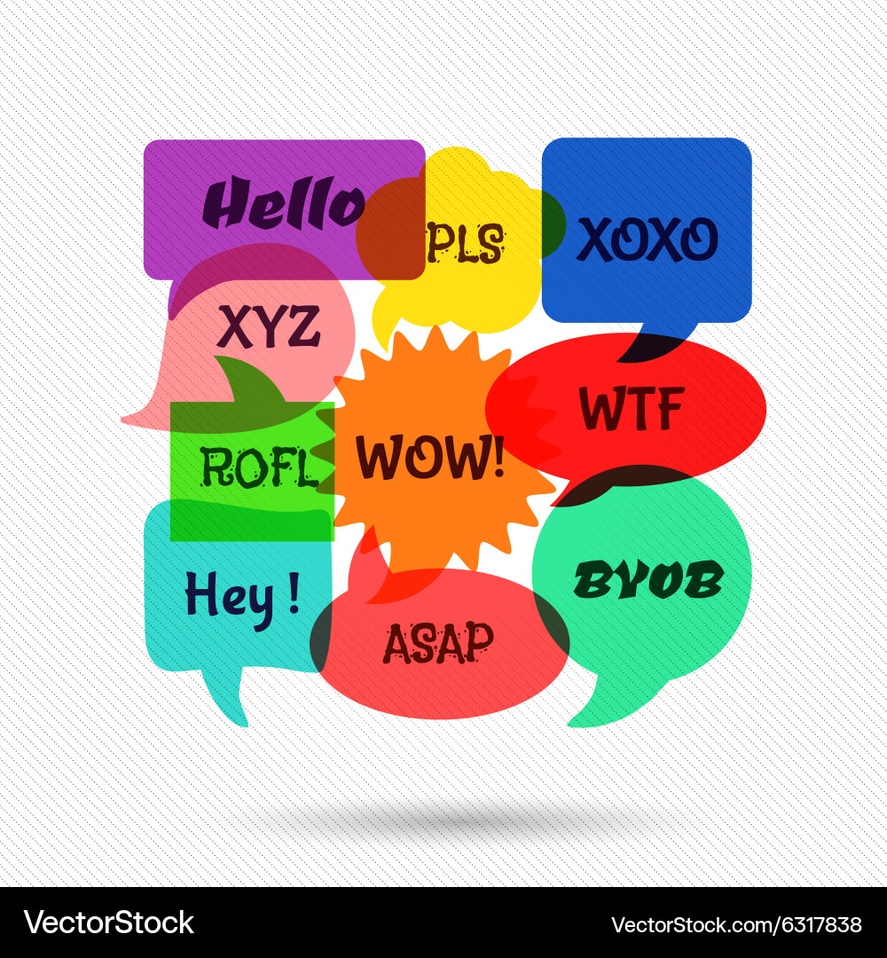 Speech bubbles with short messages vector image