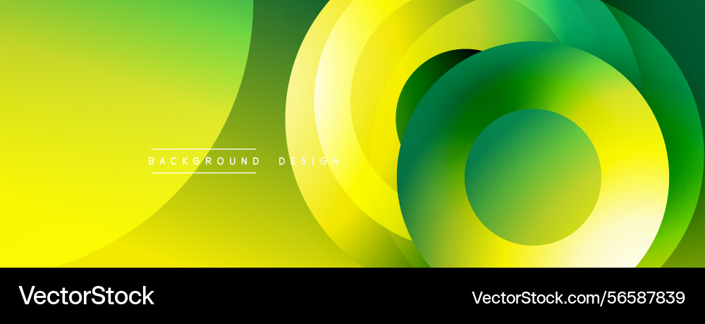 Abstract yellow green layers create dynamic Vector Image
