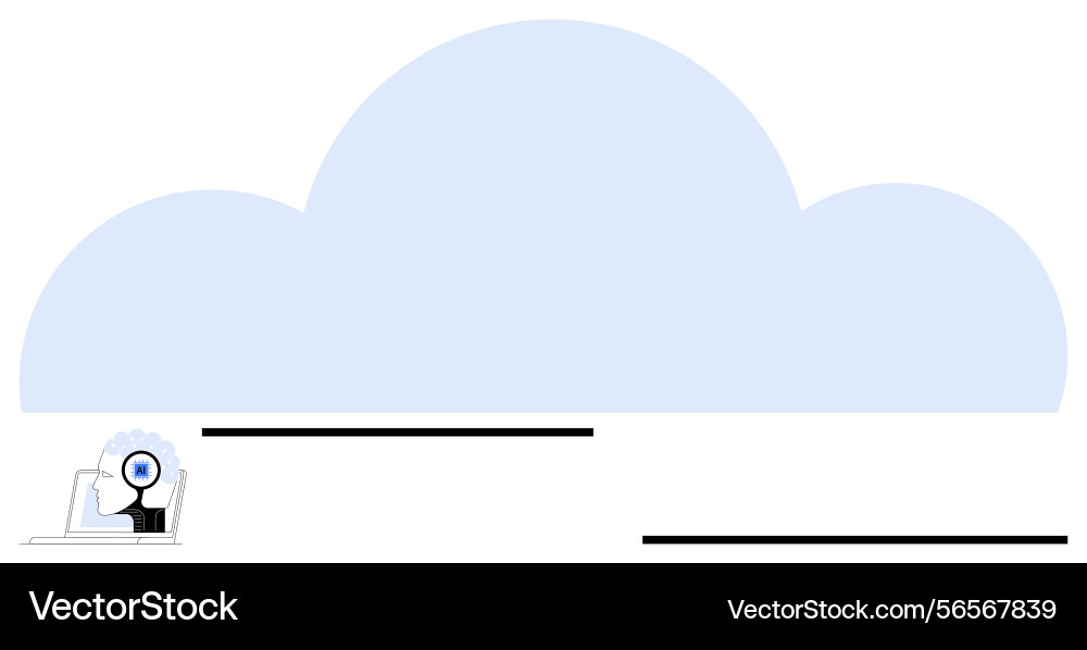 Cloud computing concept with person using a laptop Cloud computing concept with person using a laptop vector image