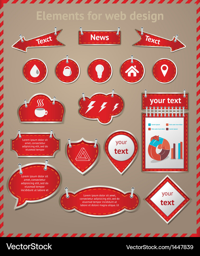 Elements for web design Vector Image
