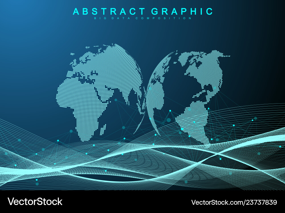 Geometric abstract background with connected line Geometric abstract background with connected line Vector Image