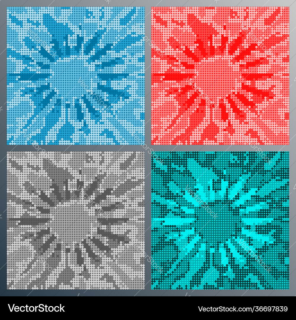 Geometric Dot Mosaic Pattern Vector Image