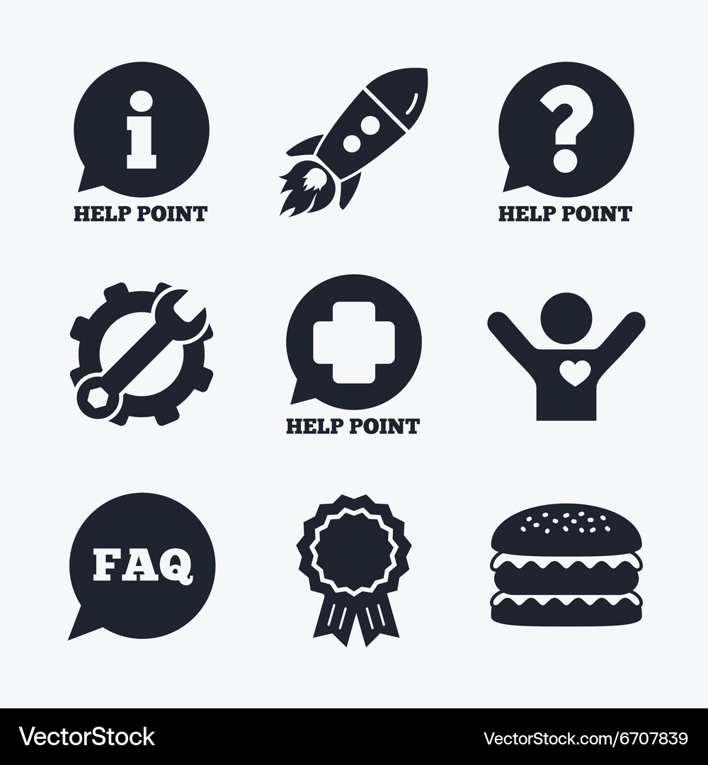 Help point icons question information symbol Vector Image