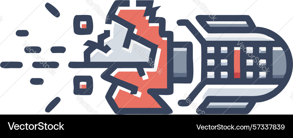 Robotic arm interface high-tech control design vector image