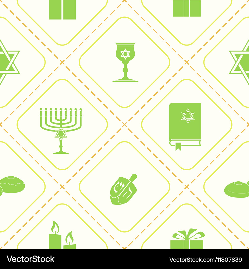 Seamless pattern with hanukkah symbol Vector Image