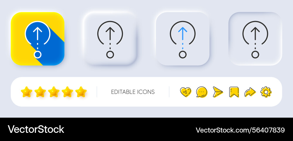 Swipe up line icon scrolling arrow sign landing Swipe up line icon scrolling arrow sign landing vector image