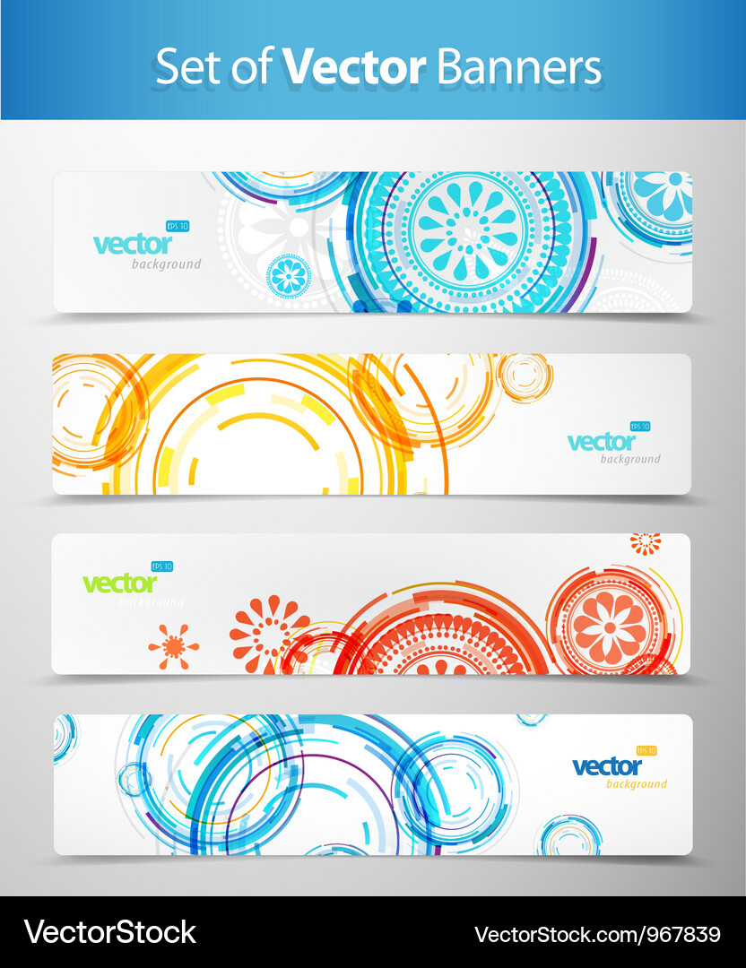 Web headers Vector Image