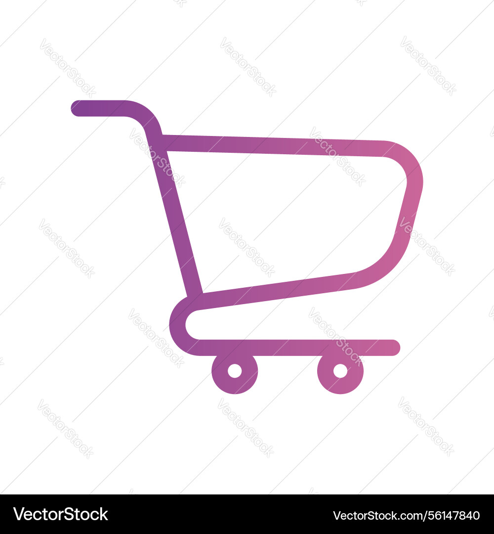 A simple icon for the theme empty cart Vector Image