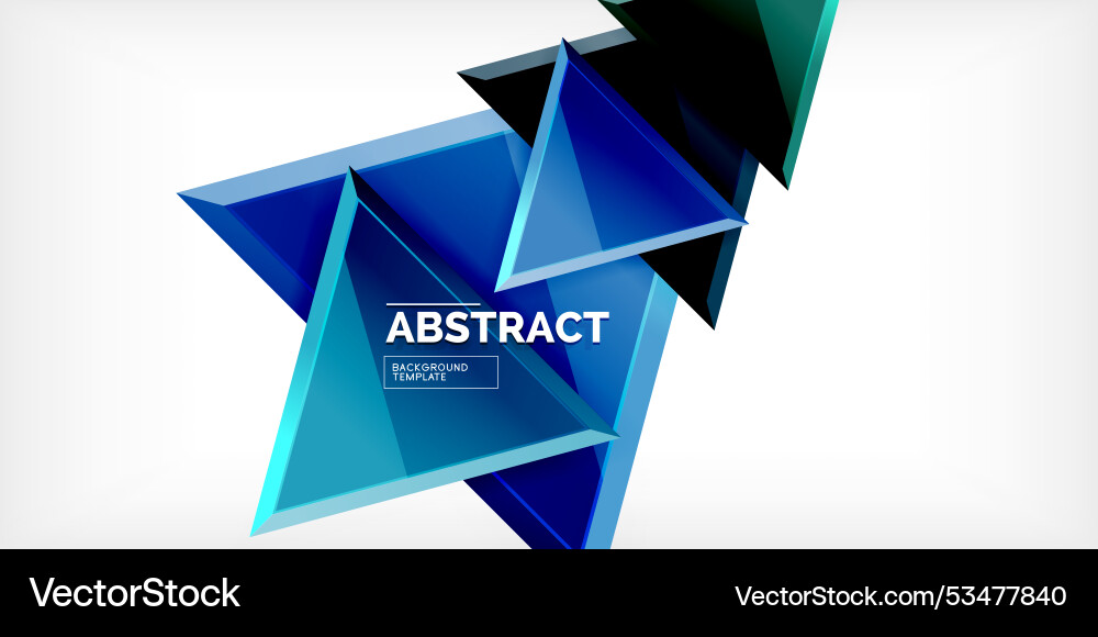 Abstract background - colorful triangles with 3d Abstract background - colorful triangles with 3d Vector Image
