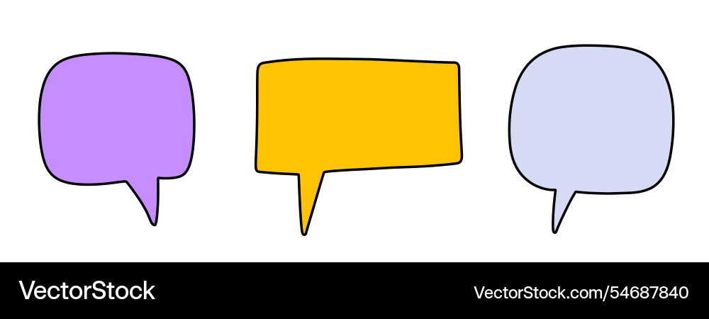 Chat speech bubble message text cloud shapes set Chat speech bubble message text cloud shapes set vector image