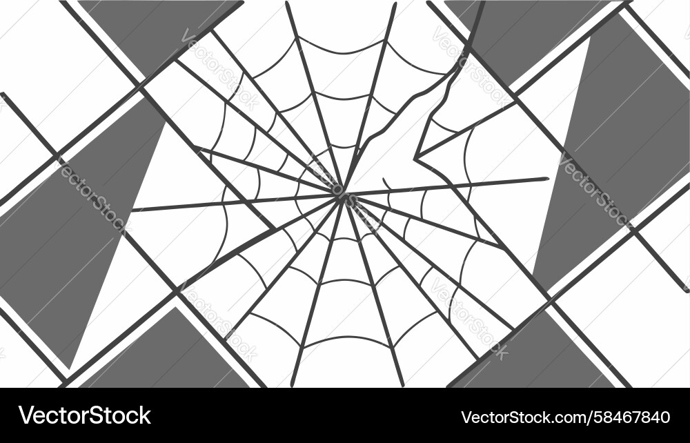 Concentric Spiderweb Abstract Pattern Vector Image