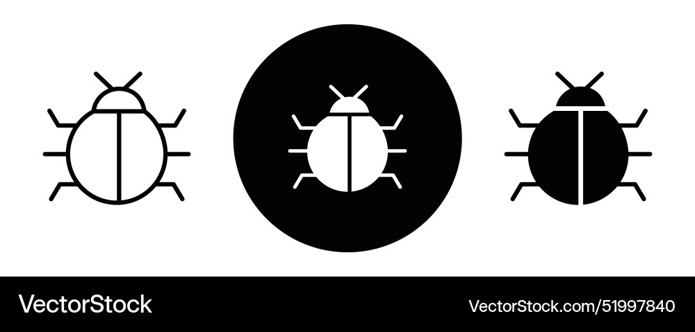 Debug outline icon collection or set thin Vector Image