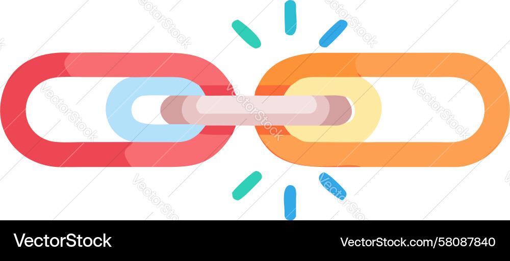 Dynamic Chain Link Icon Vector Image