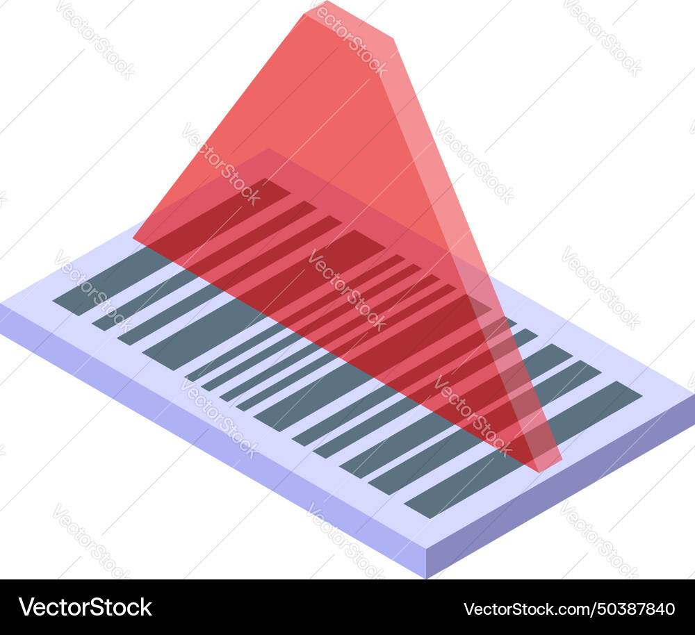Scan product code icon isometric self Scan product code icon isometric self vector image
