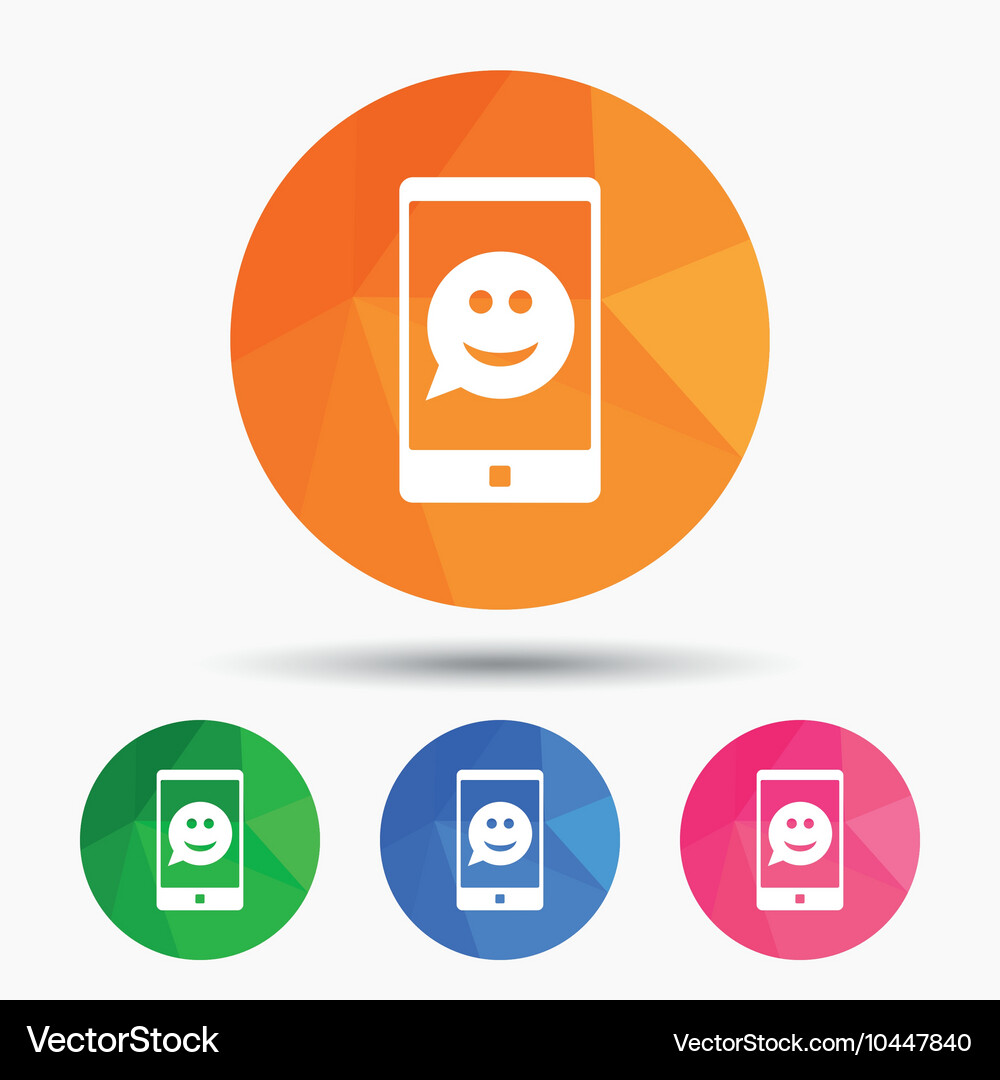 Selfie smile face sign icon self photo symbol Vector Image