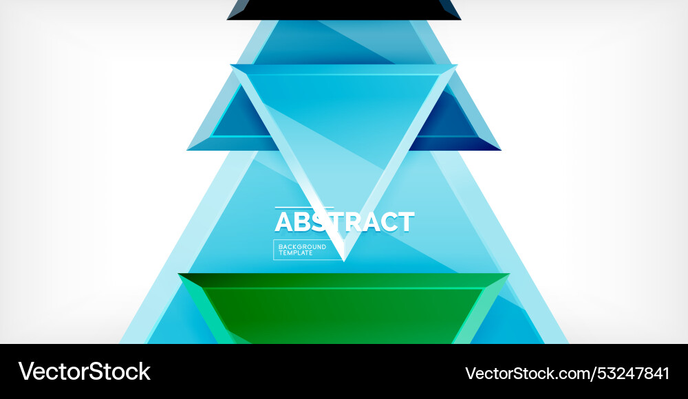 Abstract background - colorful triangles with 3d Abstract background - colorful triangles with 3d Vector Image