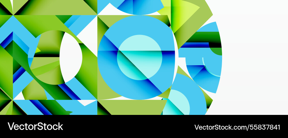 Abstract geometric composition with interlocking Abstract geometric composition with interlocking vector image