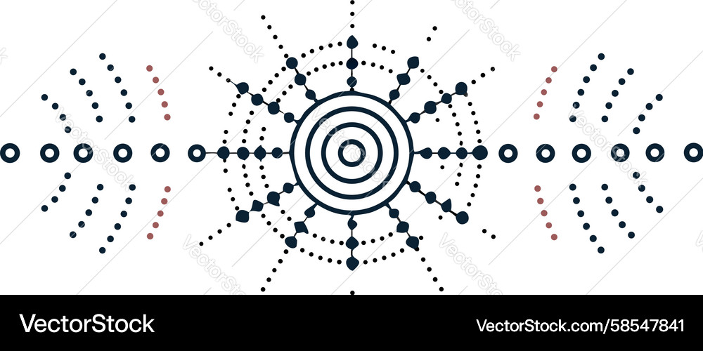 Concentric Dotted Circle Pattern Vector Image