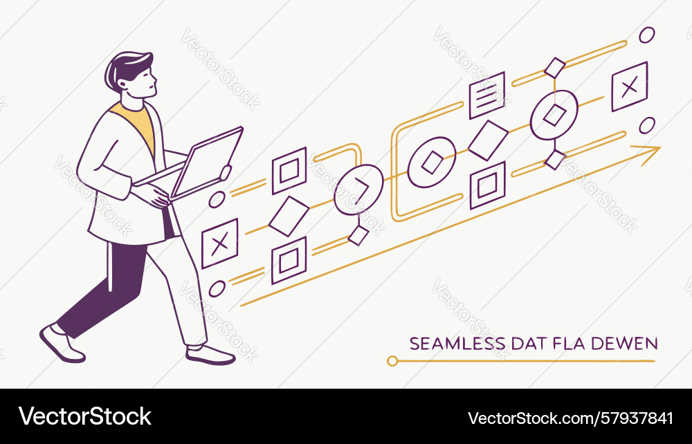 Digital Data Stream Vector Image