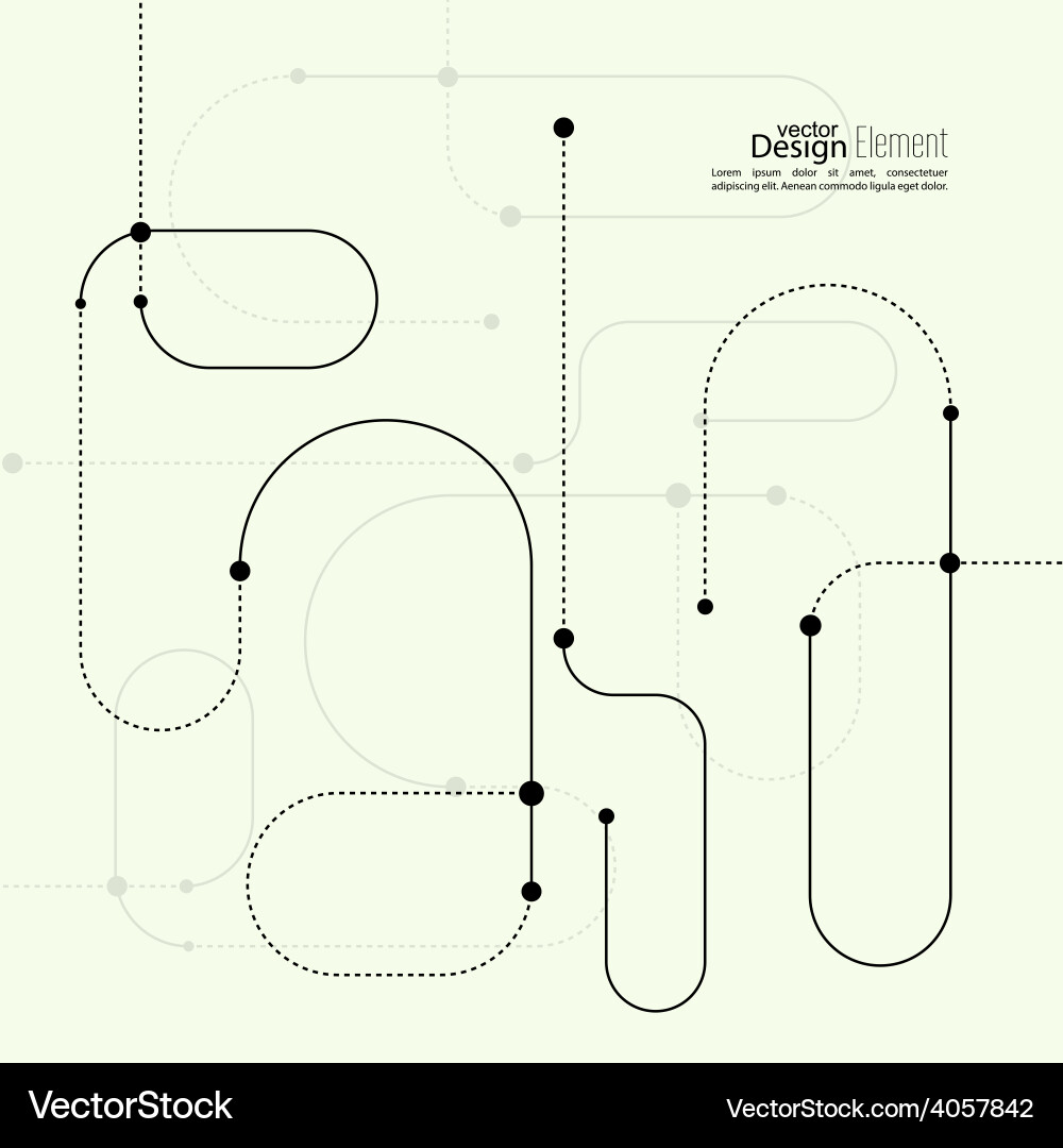 Abstract Pattern with Dotted Lines Vector Image