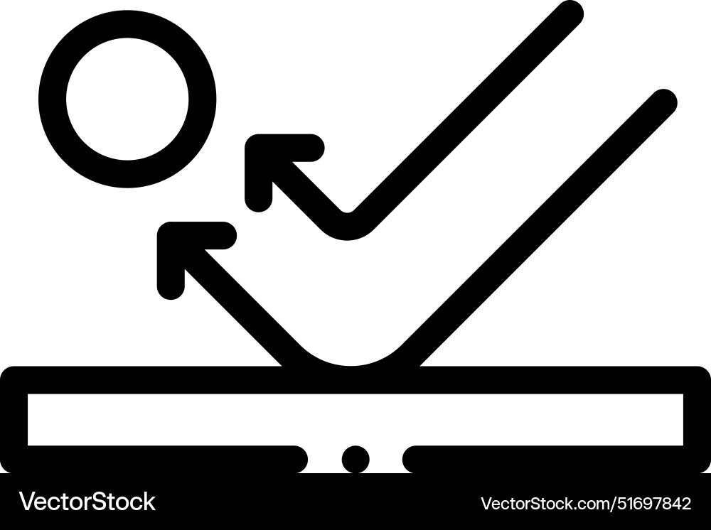 Bounce icon thin linear style design isolated Bounce icon thin linear style design isolated vector image