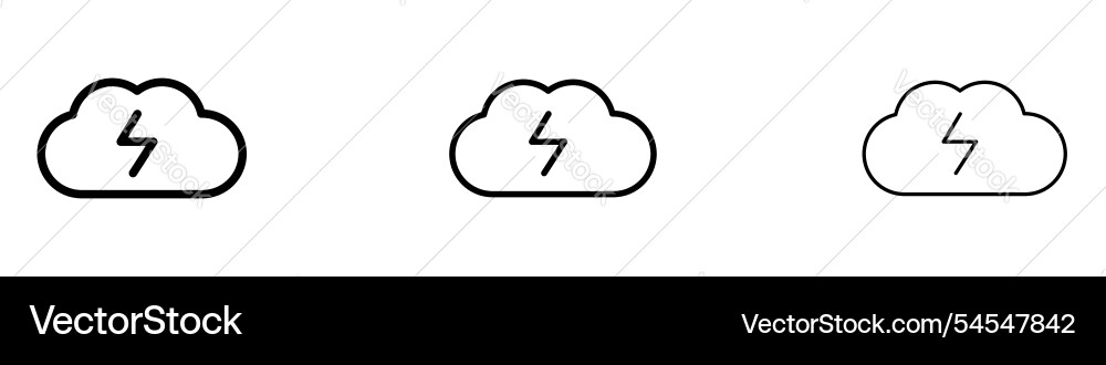Cloud lightning icon Royalty Free Vector Image