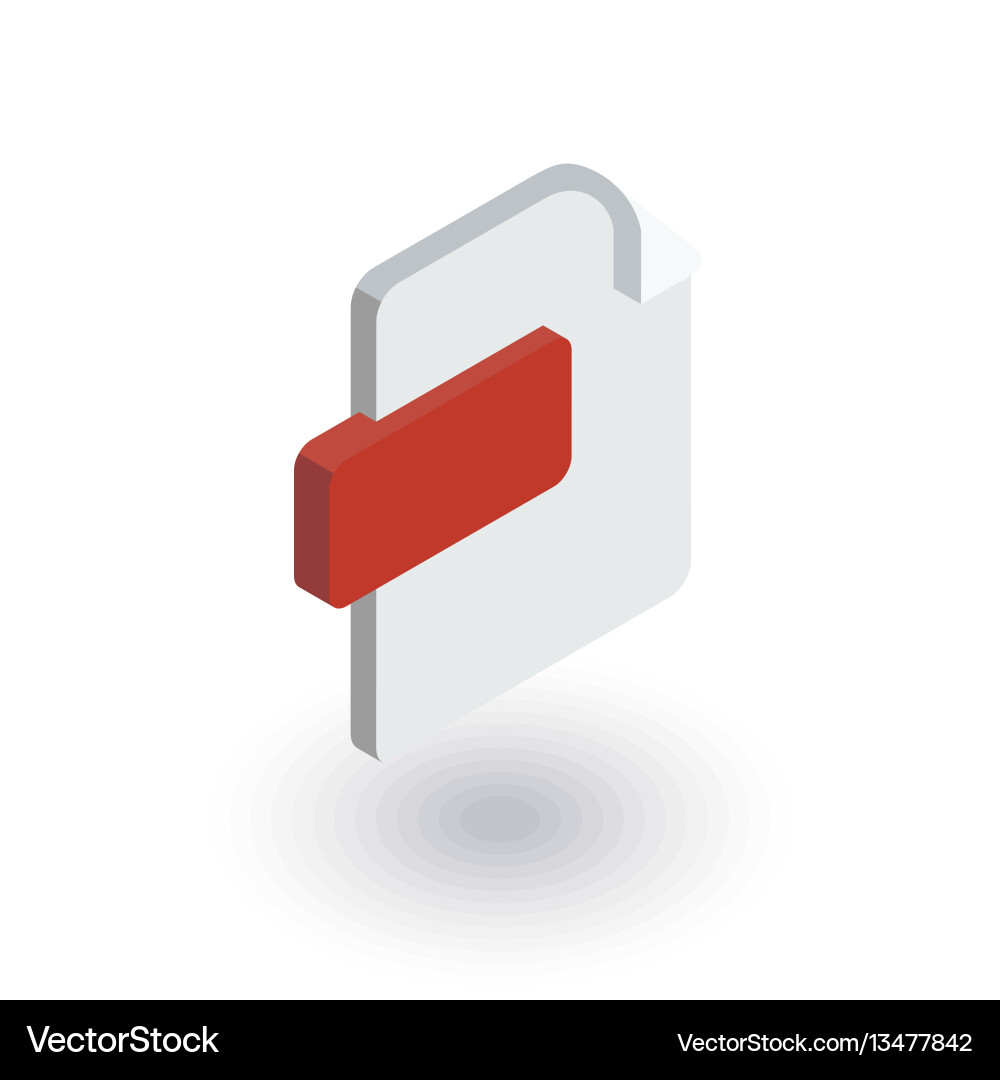 File format document isometric flat icon 3d File format document isometric flat icon 3d vector image