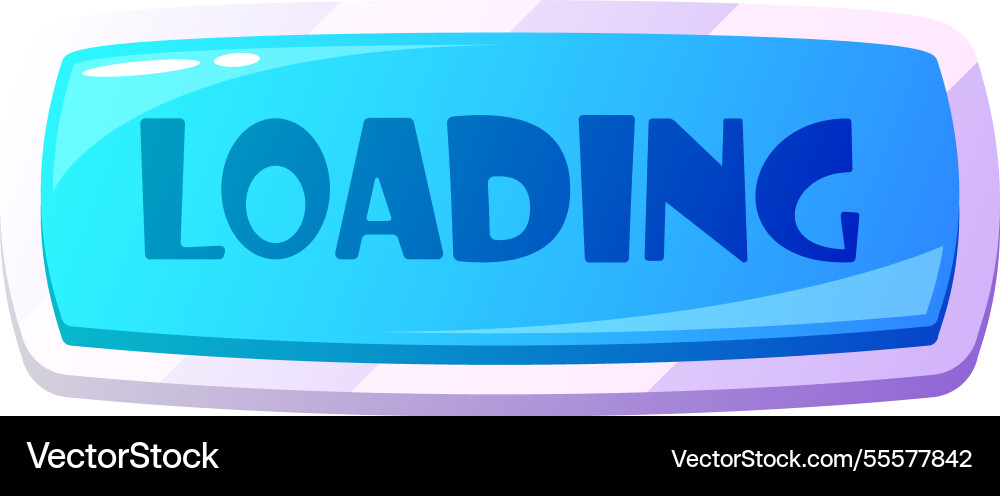 Loading game interface menu button vector image