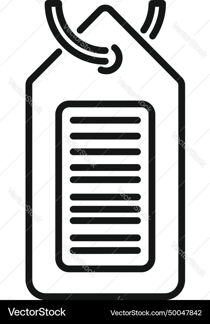Scan bar code tag icon outline check Scan bar code tag icon outline check vector image