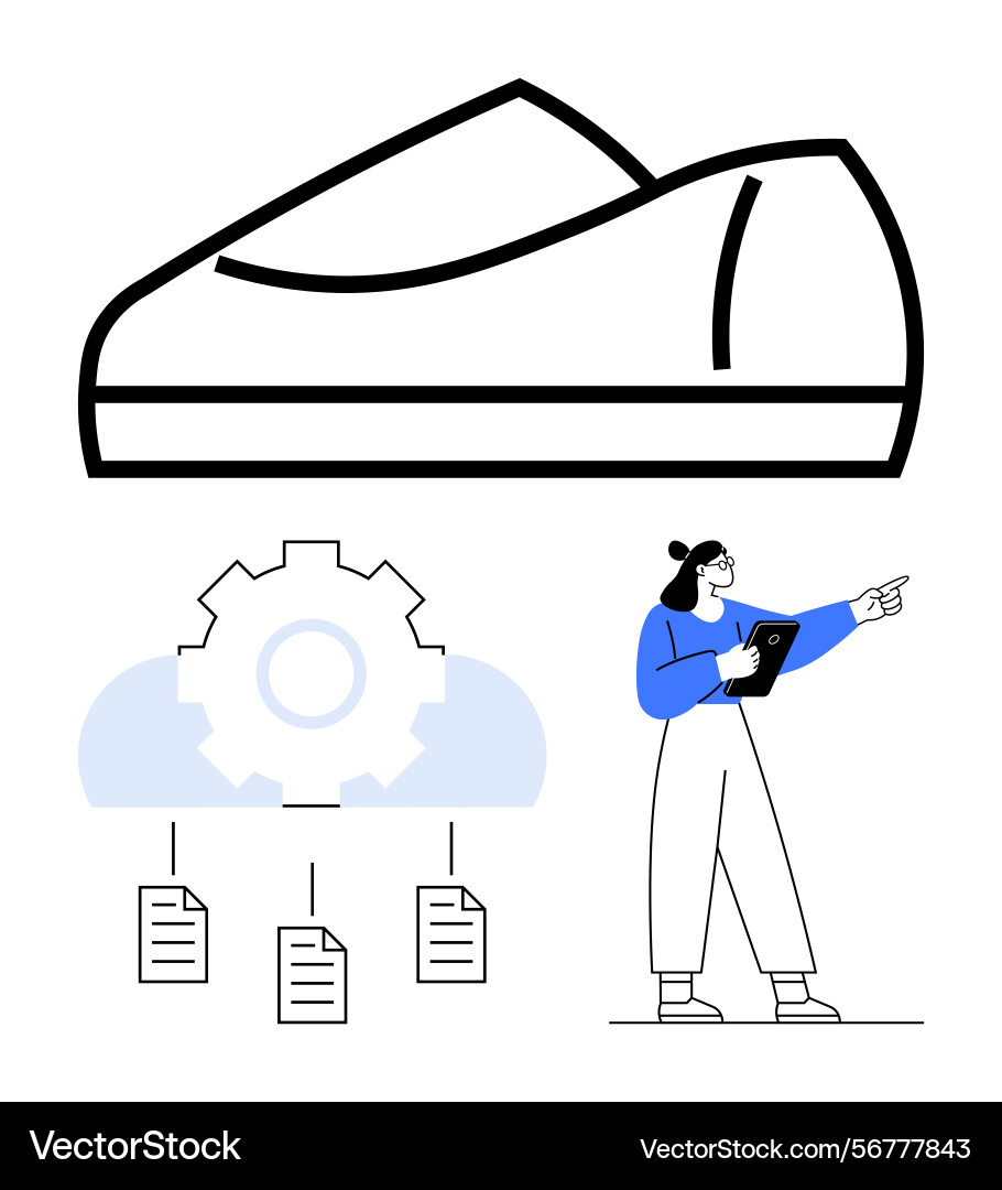 Digital workflow and innovation concept with cloud Digital workflow and innovation concept with cloud vector image