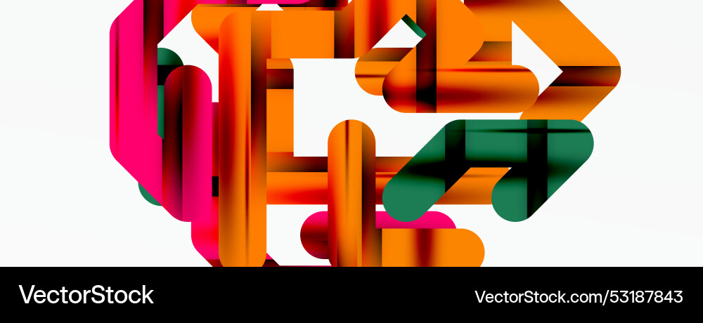 Dynamic colorful lines minimal abstract background Vector Image
