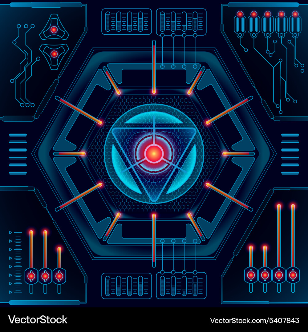 Futuristic Tech Circuit Background Vector Image