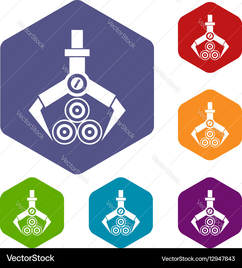 Log loader icons set Vector Image