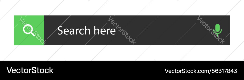 Search bar ui icon element with microphone Search bar ui icon element with microphone vector image