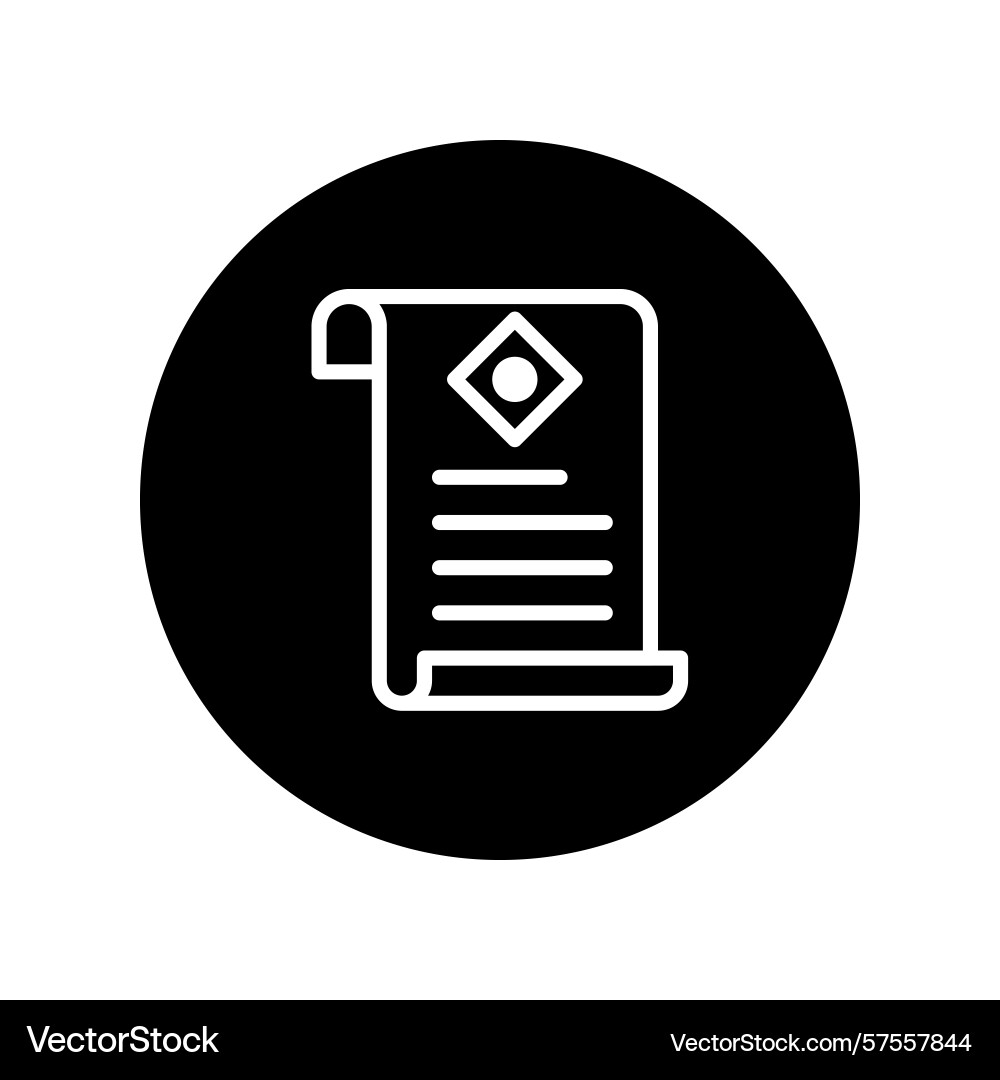 A concise icon representing document scroll Vector Image