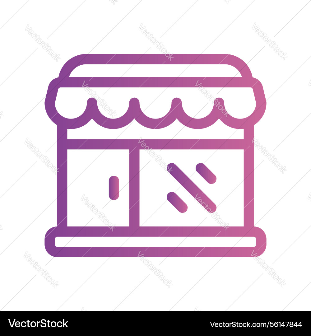 A simple icon for the theme local store building Vector Image