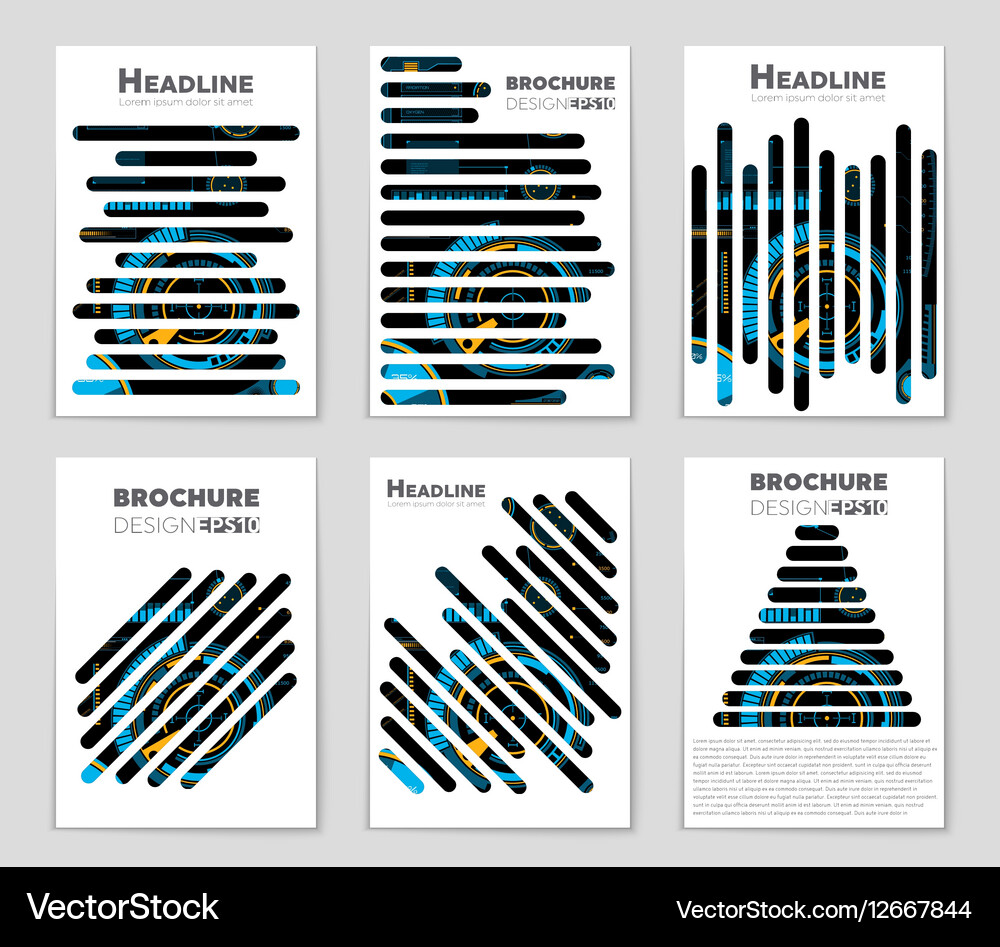 Abstract layout background set for art Vector Image