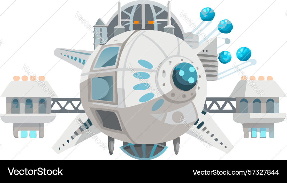 Abstract spaceship data-driven interstellar Vector Image