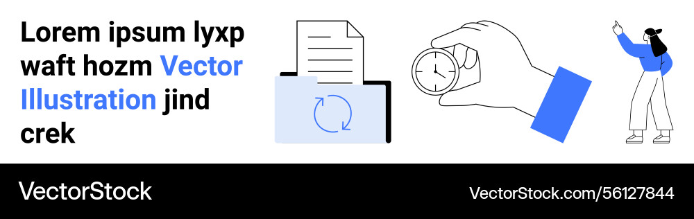 Document upload clock timer and professional Document upload clock timer and professional vector image