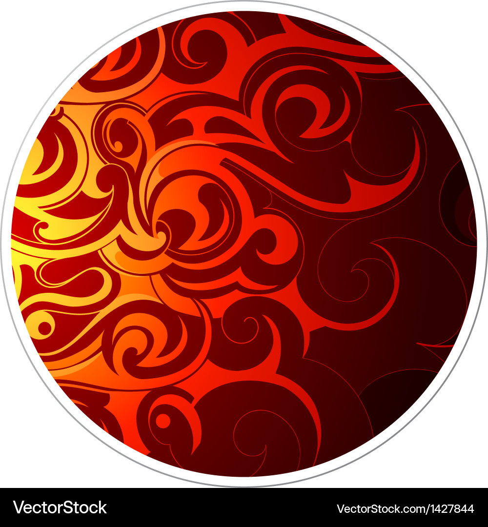 Fiery Tribal Swirls Vector Image