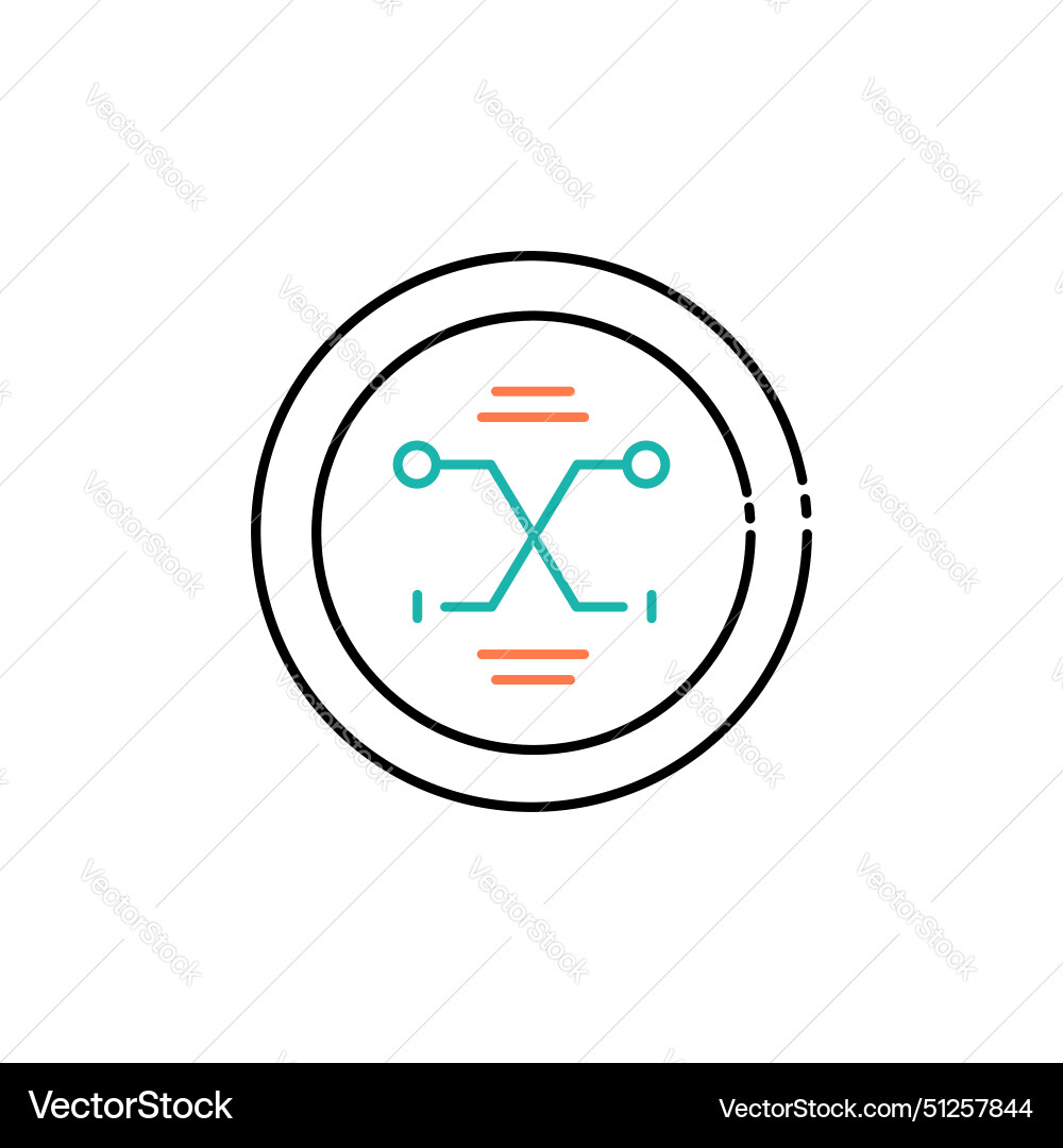 Fuzzy logic systems icon design vector image